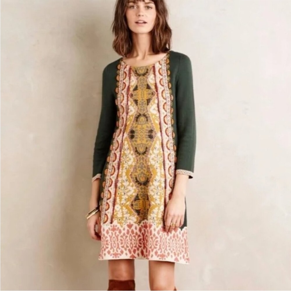 Anthropologie | Knitted & Knotted Lanka Beaded Sweater Dress